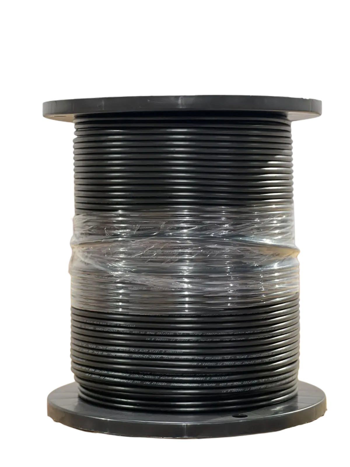 Reel of outdoor direct burial copper UTP CAT6 network cable